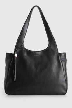 Clara Leather Charm Tote Bag