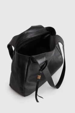 Clara Leather Charm Tote Bag