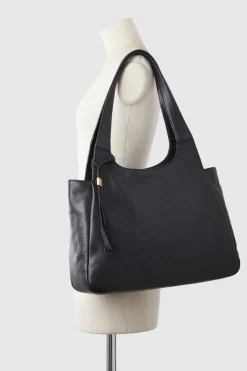 Clara Leather Charm Tote Bag