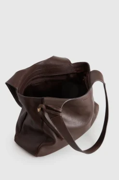 Clara Leather Charm Tote Bag