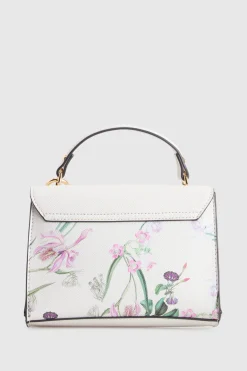Iris Floral Top Handle Bag
