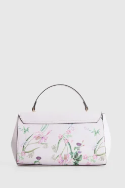 Iris Floral Top Handle Bag