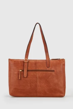 Ivy Leather Buckle Work Tote Bag