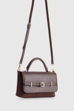 Lana Suede Top Handle Bag