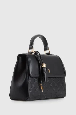 Logo Emboss Top Handle Bag
