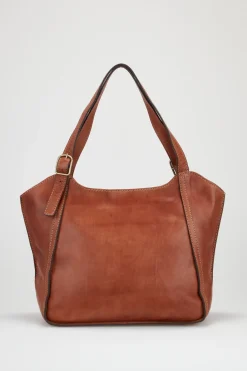 Maya Leather Buckle Tote Bag