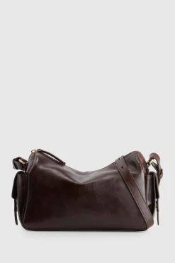 Narda Leather Pocket Crossbody Bag