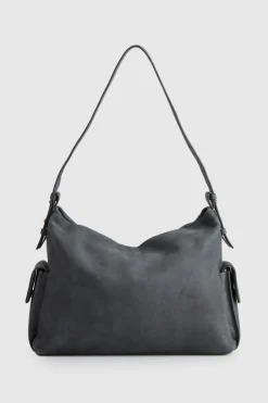 Narda Leather Pocket Hobo Bag