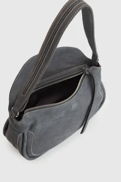 Narda Nubuck Leather Shoulder Bag