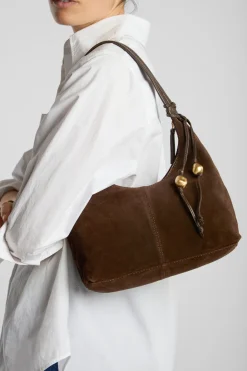 Nina Leather Suede Hobo Bag