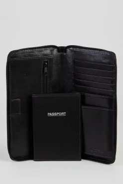 RFID Leather Passport Wallet