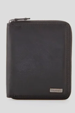 RFID Roy Leather Zip Wallet